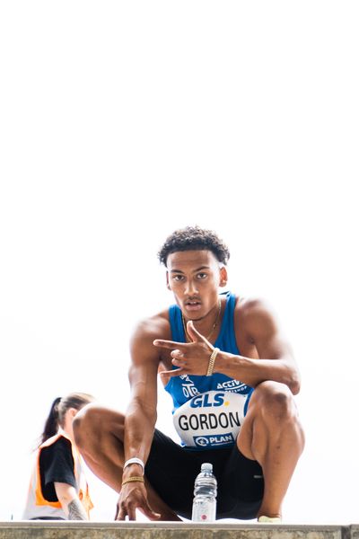 Jordan Gordon (OTB Osnabrueck) waehrend der deutschen Leichtathletik-Meisterschaften im Olympiastadion am 25.06.2022 in Berlin